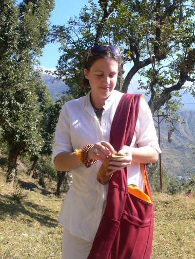 Amélie Kerbiriou à Dharamsala en Inde...