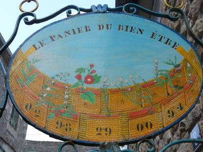 Panneau originel du Panier du Bien-être à Saint-Pol-de-Léon (29)