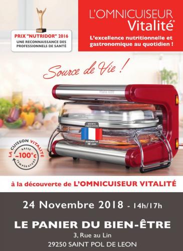 Présentation d'outils de vitalité naturelle : cuisson douce, extracteur de jus, déshydrateur, chufamix et +...